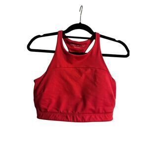 Red High Neck Outdoor Voices Sports Bra Size Small